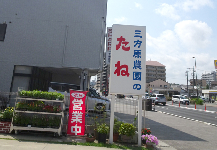 三方原農園の看板